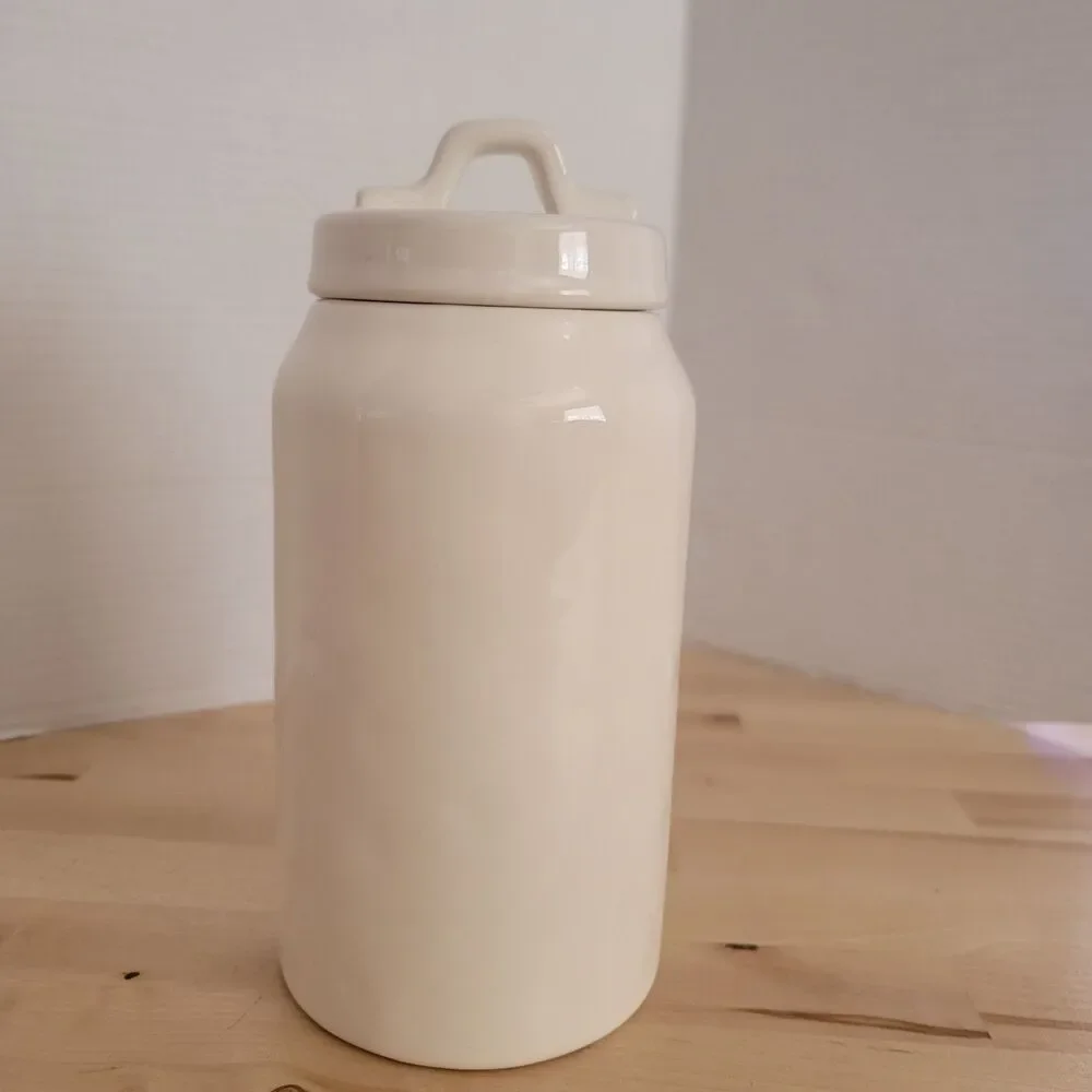 Rae Dunn 'HIP HOP' Canister Storage Jar White w/ Black Lettering 9 Inches Easter - Picture 9 of 9